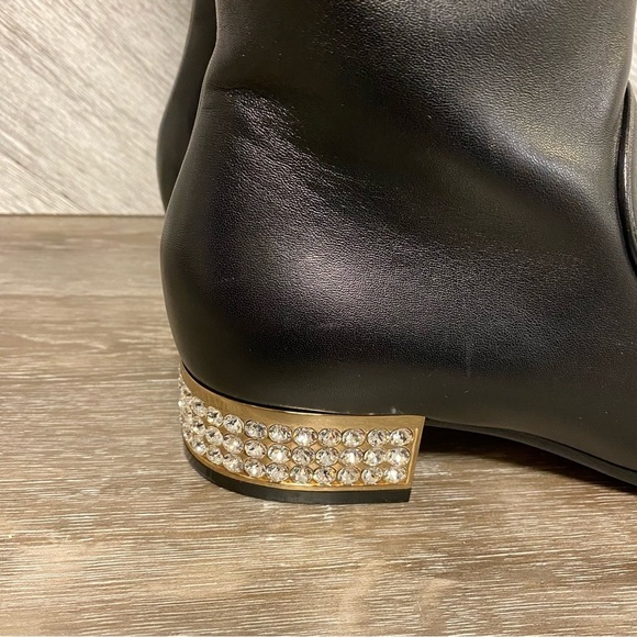 Gucci | Horsebit leather knee boot with crystals NEW - Picture 9 of 17